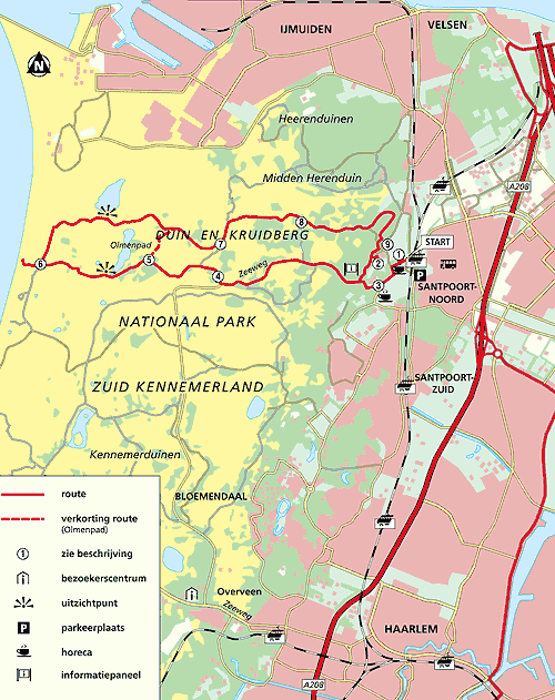 Wandelen Duin en Kruidberg Santpoort-Noord, Noord-Holland